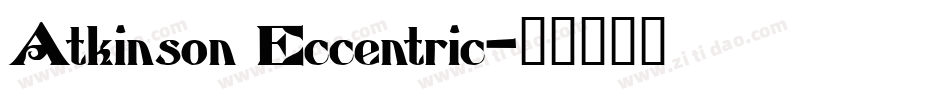 Atkinson Eccentric字体转换